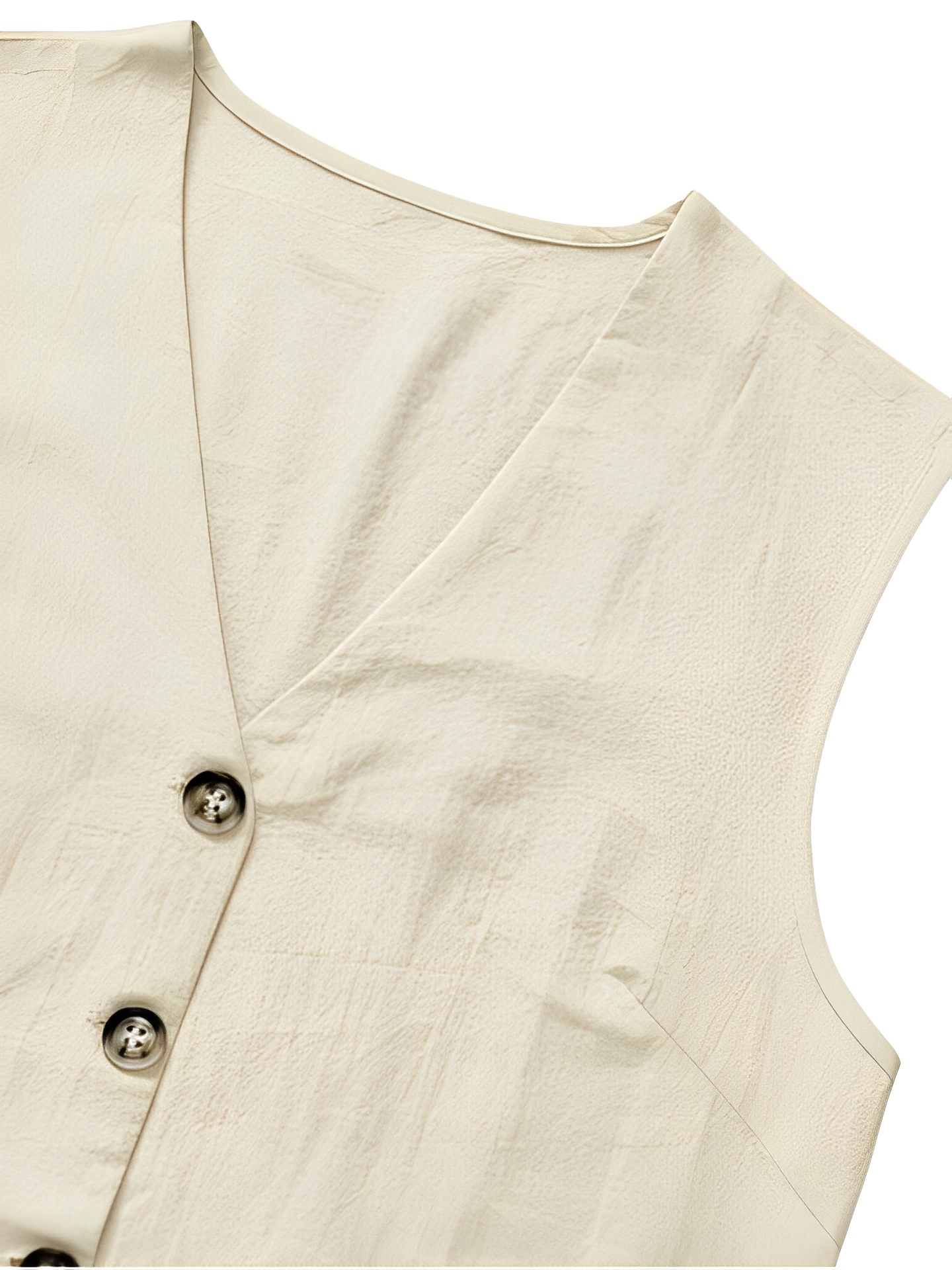 Conjunto Feminino de Linho com Colete de Amarração nas Costas e Bermuda de Cós Elástico - Eleanor