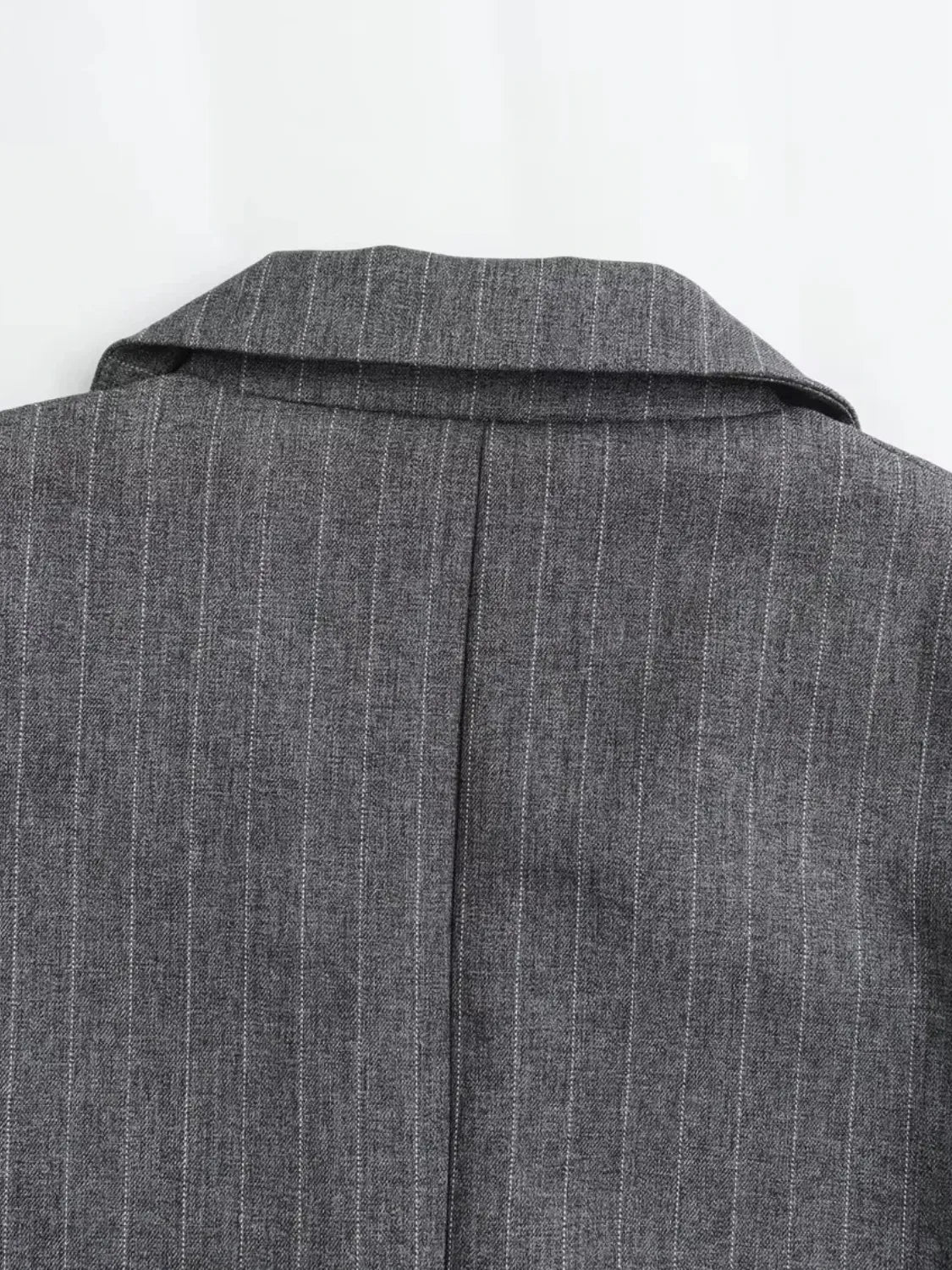 Blazer Feminino Oversized Riscas de Giz com Botões - Francine [FRETE FULL]