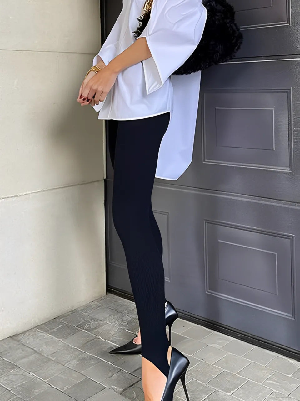 Calça Feminina Legging Canelada Cintura Alta com Pézinho - Leticia [FRETE FULL]