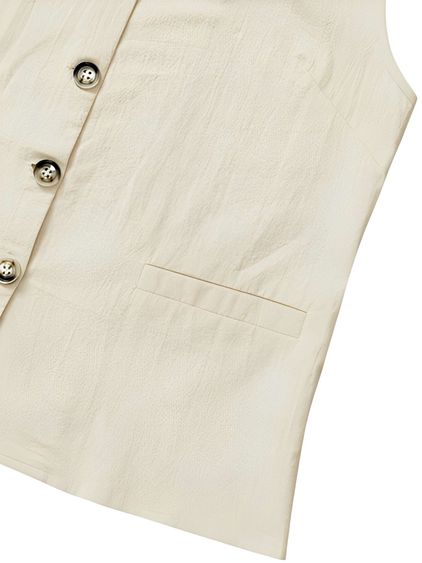 Conjunto Feminino de Linho com Colete de Amarração nas Costas e Bermuda de Cós Elástico - Eleanor