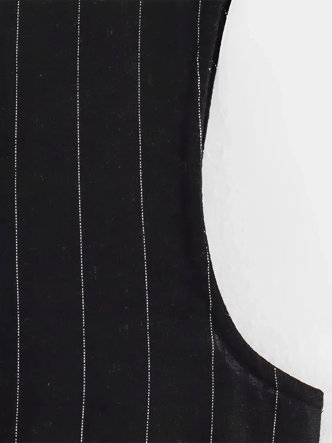 Conjunto Feminino Risca de Giz Colete com Botões e Amarração nas Costas e Saia Curta - Dara