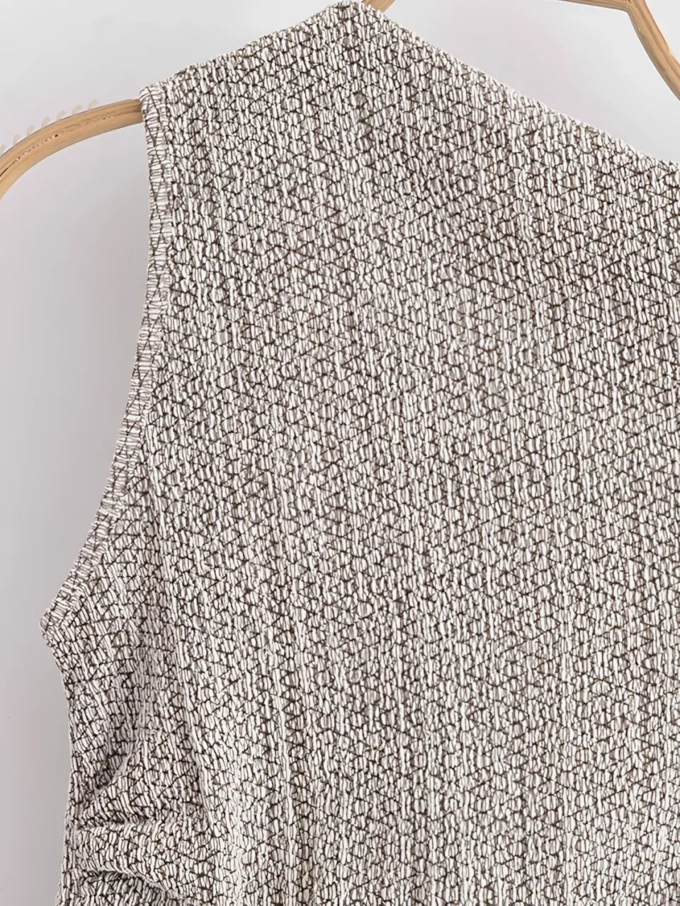 Conjunto Feminino Texturizado Blusa Ombro Caído e Calça Pantalona - Wendy