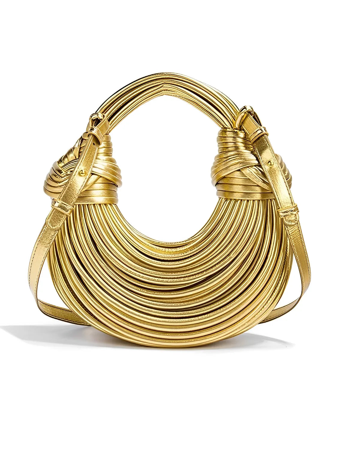 Bolsa Feminina Clutch de Mão com Detalhes em Cordas e Nós - Crada [FRETE FULL]