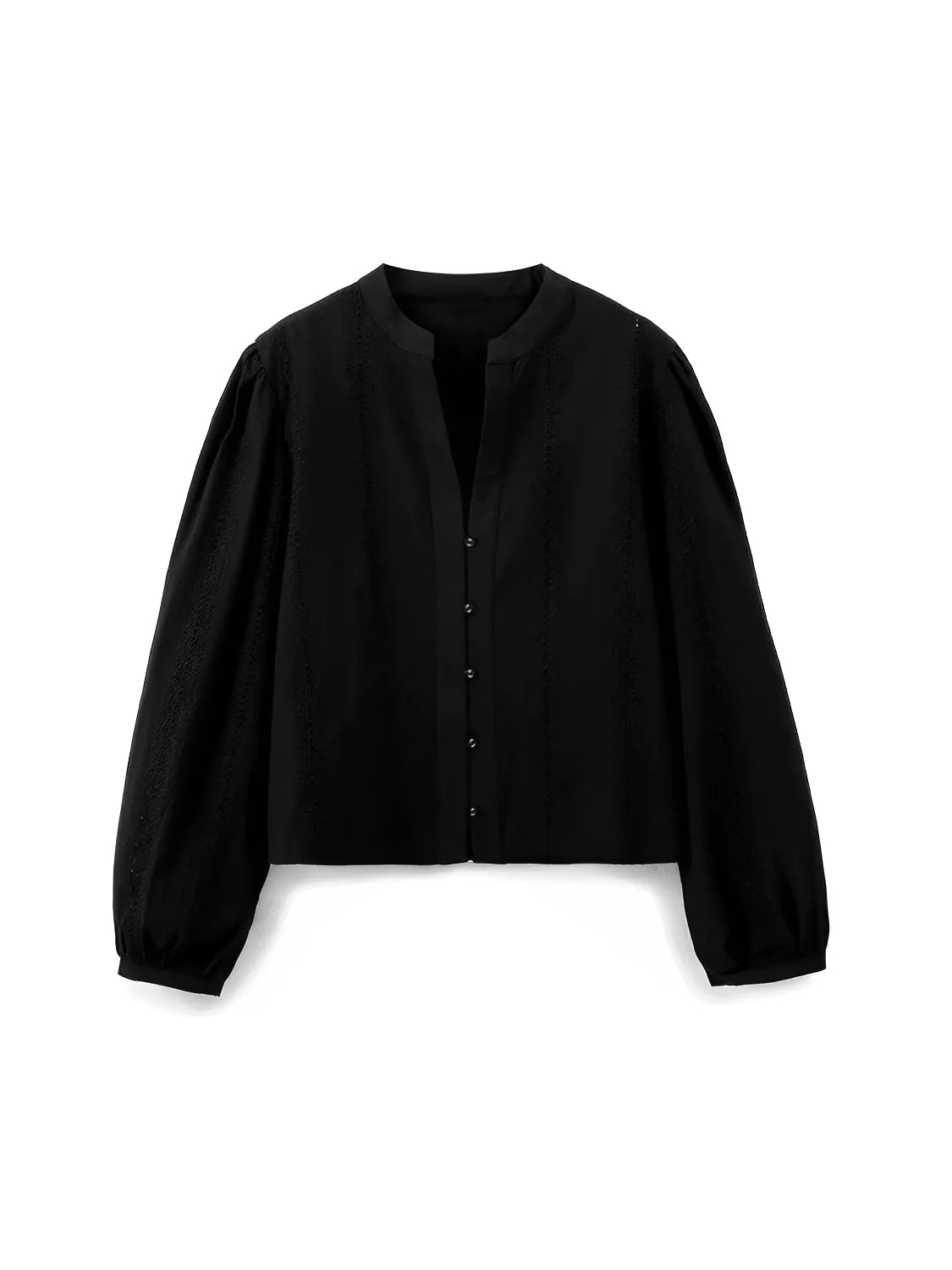 Blusa Feminina Boho em Laise com Mangas Longas e Botões - Beatrice