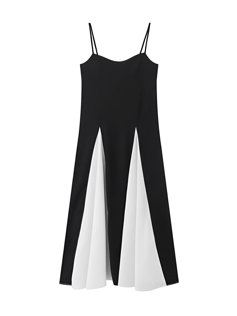 Vestido Feminino Longo Decote Coração Alças Finas Corpete Ajustado - Celine