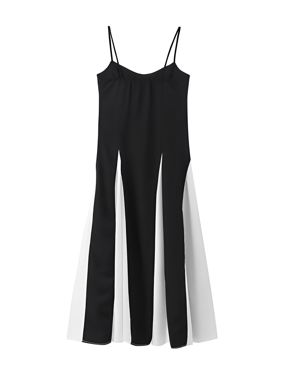 Vestido Feminino Longo Decote Coração Alças Finas Corpete Ajustado - Celine