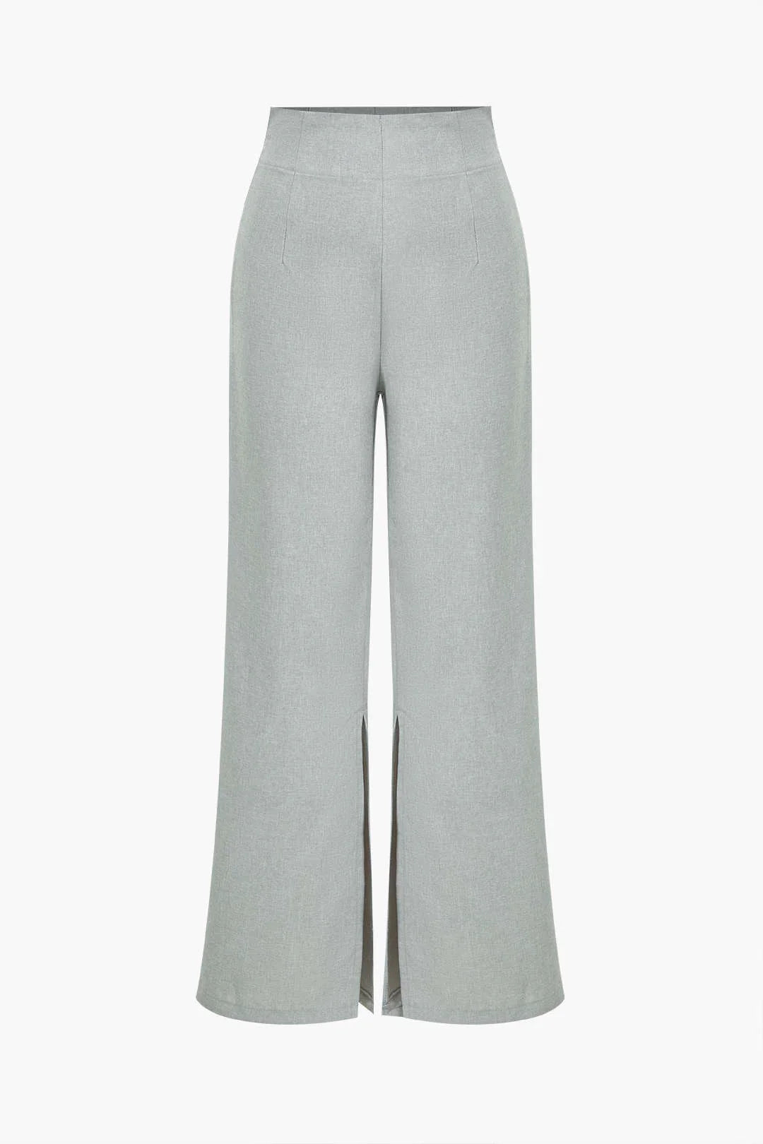 Conjunto Feminino de Alfaiataria com Colete Acinturado de Botões Maxi e Calça Reta com Fenda - Brenda [FRETE FULL]